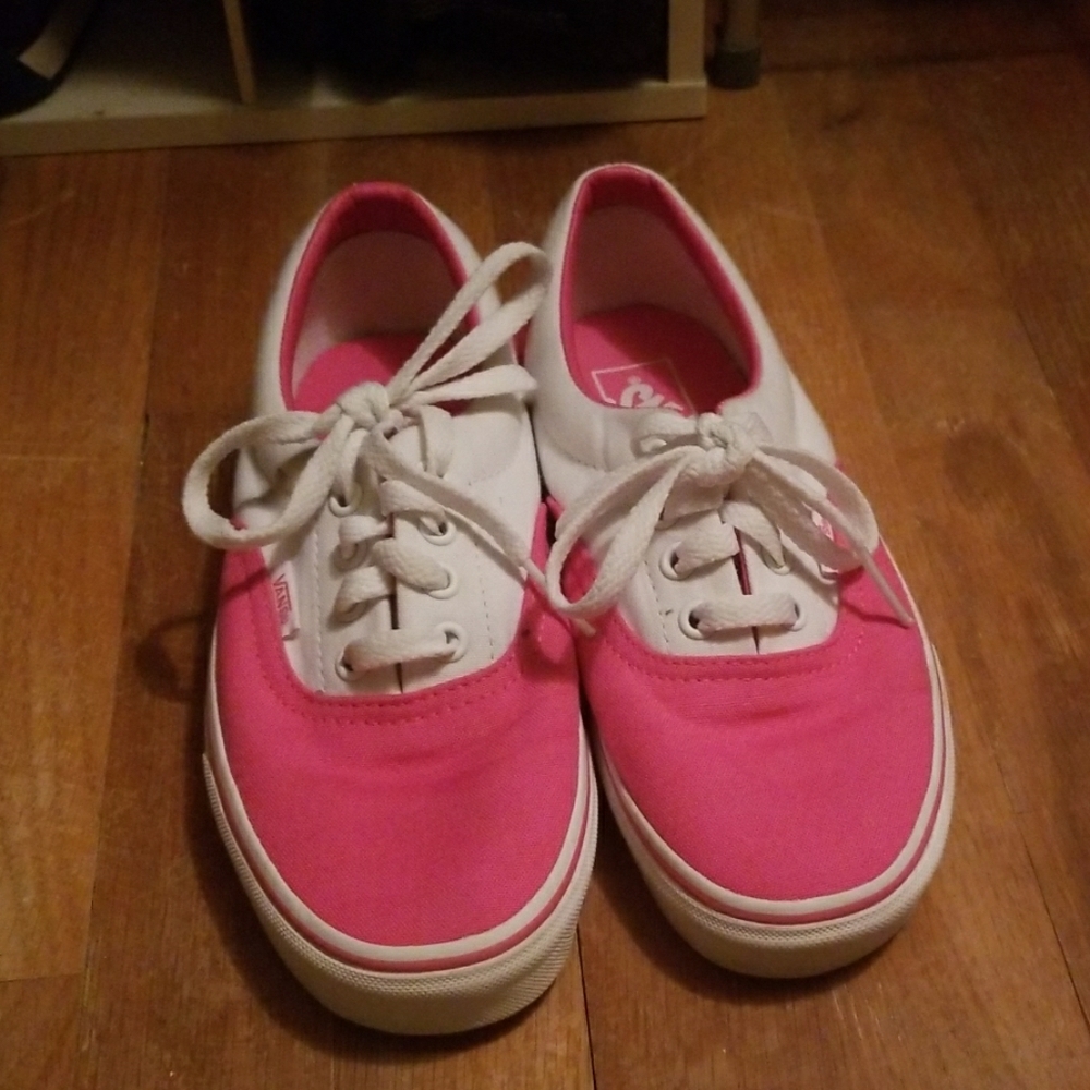 Van's low tops,  pink and white size 6.5
